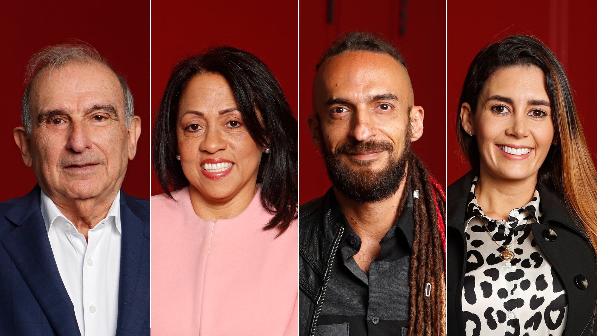 Humberto de la Calle, Marelen Castillo, Daniel Carvalho y Érika Sánchez