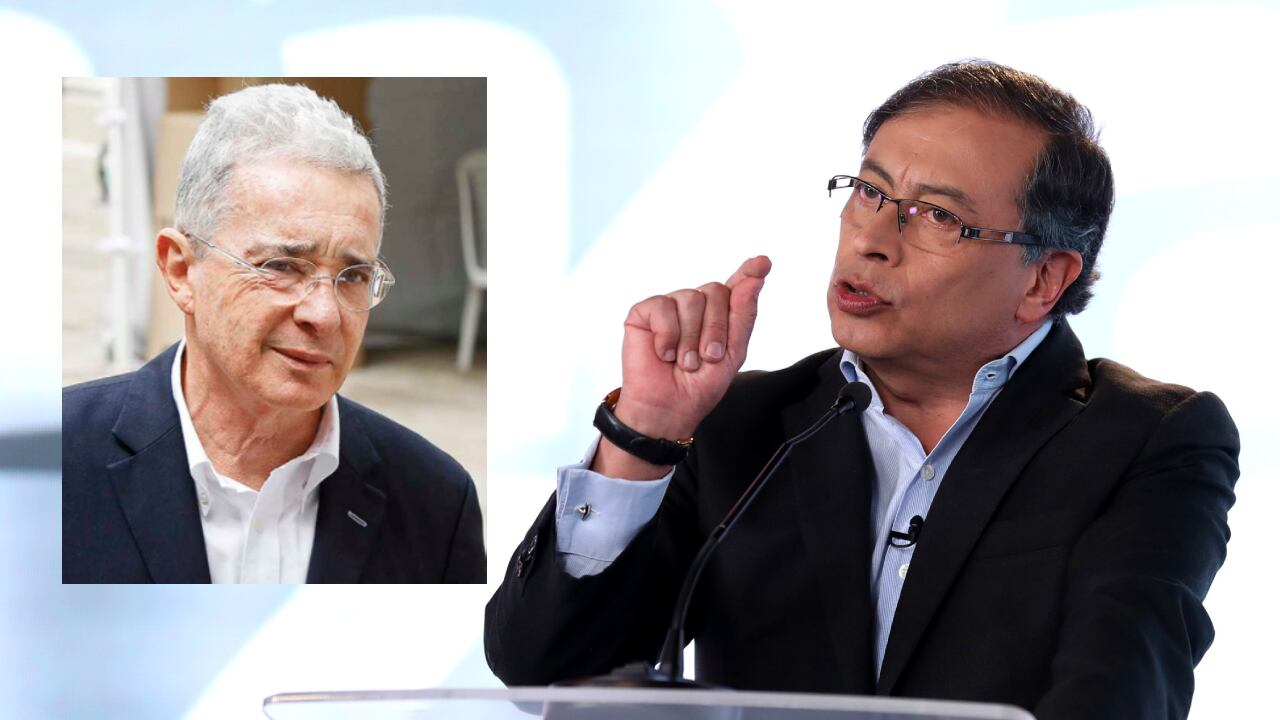 En el marco del cuarto debate de SEMANA, el candidato presidencia, Gustavo Petro habló sobre los terrenos del expresidente y los impuestos que paga. Fotomontaje Semana.