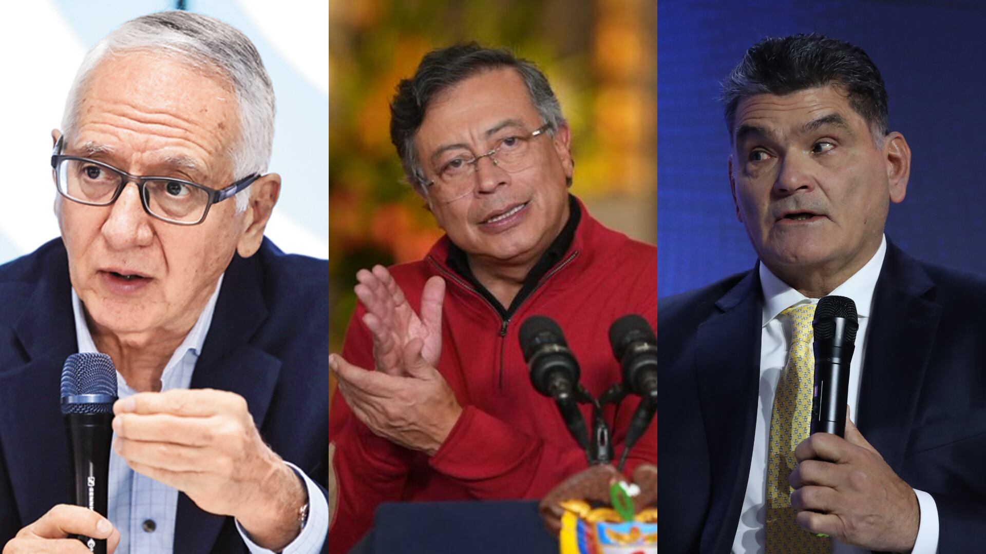 Guillermo Alfonso Jaramillo, Gustavo Petro y Gregorio Eljach.