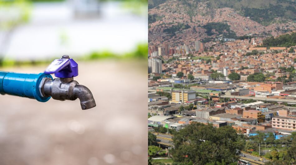 Cortes de agua en Medellín.