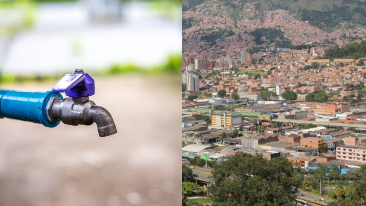 Cortes de agua en Medellín.