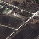 Un convoy militar ruso, con tanques y armamento de alto calibre se dirige a la capital ucraniana. Esta foto fue tomada el 28 de febrero de 2022.