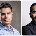 Tomás Uribe, hijo del expresidente Álvaro Uribe Vélez, y el mandatario electo, Abelardo De La Espriella.
