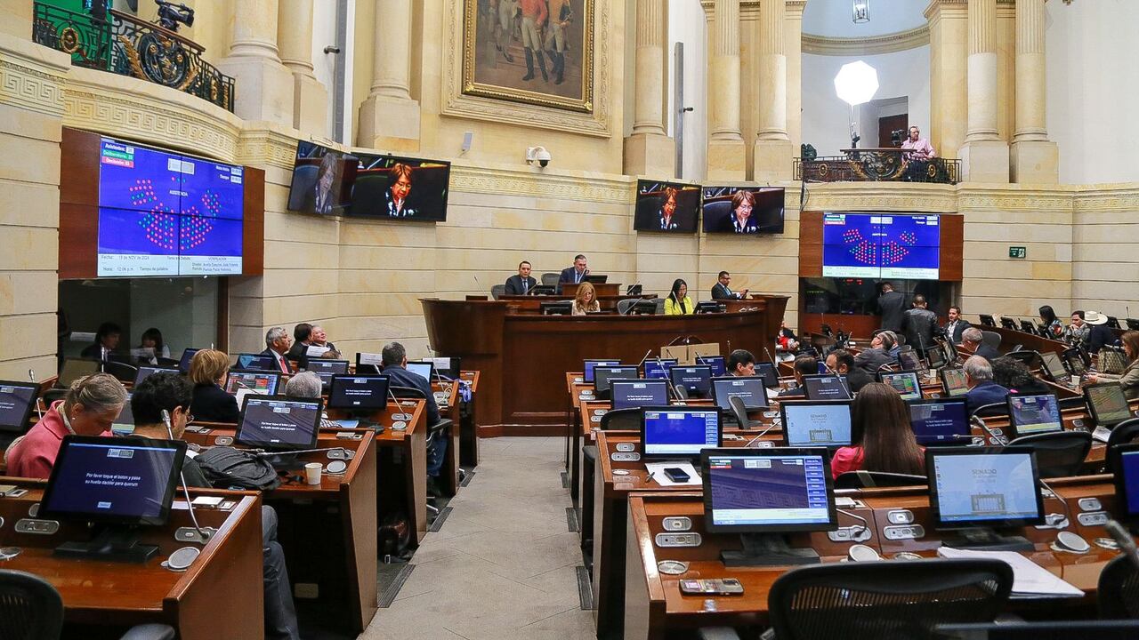Plenaria del Senado durante la elección del nuevo magistrado de la Corte Constitucional.