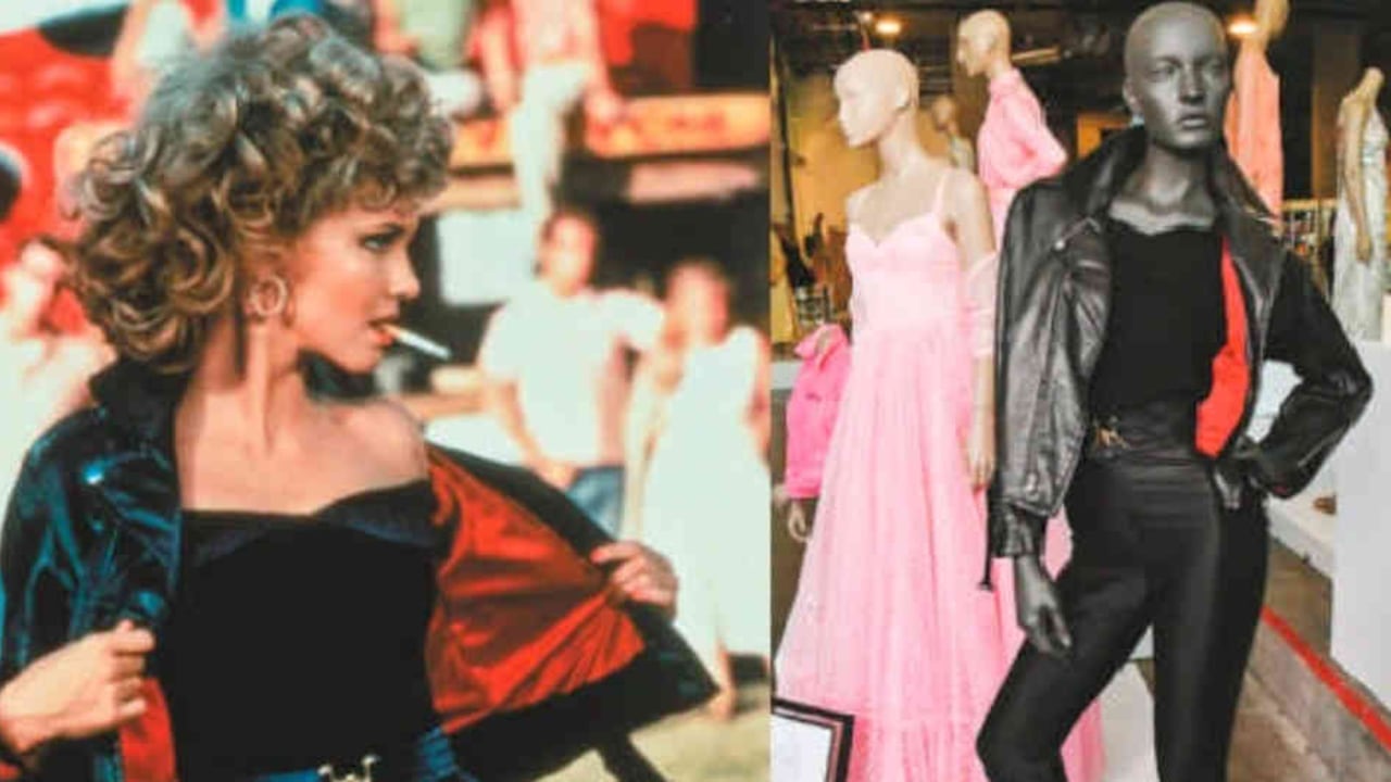 Sandy Olson, el rol de Olivia en Grease, luce el famoso outfit durante el número You’re the one that I want, la canción más famosa de la cinta. Los pantalones, que se ajustaban de maravilla a la silueta de la actriz, eran originales de los años 1950. “Tenían la corredera rota, así que tocó cerrarlos con aguja e hilo”, cuenta Olivia.