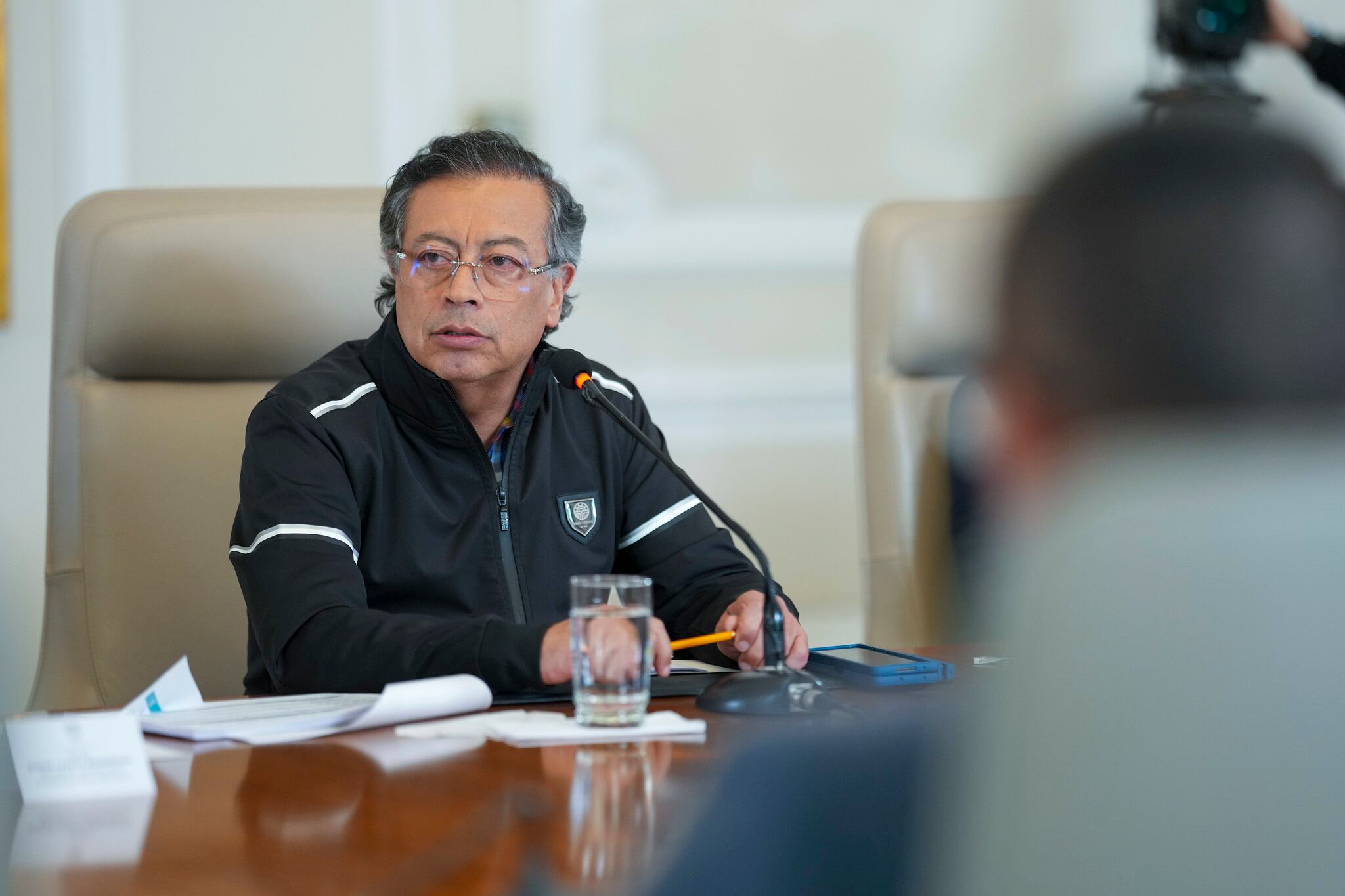 El presidente, Gustavo Petro, el 25 de marzo de 2025 en la Casa de Nariño, en Bogotá.