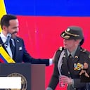 Abelardo sorprendió al pausar su intervención para dirigirse a una integrante de la Policía.