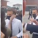 El presidente de Francia, Emmanuel Macron, volvió a ser agredido con una bofetada; esta vez fue una mujer la que lo agredió