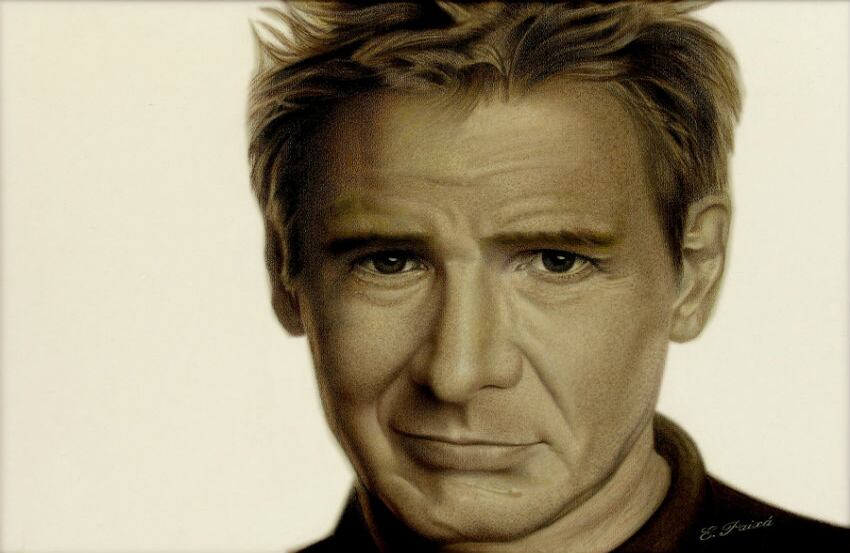 Paixá utiliza diferentes materiales: óleo, lápices de grafito, pasteles y técnicas mixtas.