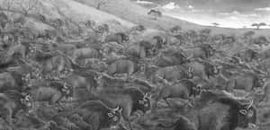 '¡Ugh! Un relato del pleistoceno', un libro de Rafael Yockteng y Jairo Buitrago editado por Babel en el que pocas palabras muy bien ubicadas e ilustraciones impresionantes se unen para transmitir una historia poderosa.