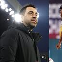 Xavi Hernández y Juan Guillermo Cuadrado.