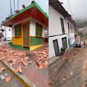 Varias imágenes publicadas tras el terremoto muestran el estado de algunos inmuebles y sectores de Argelia, Valle del Cauca, donde se reportaron afectaciones en viviendas e infraestructura.