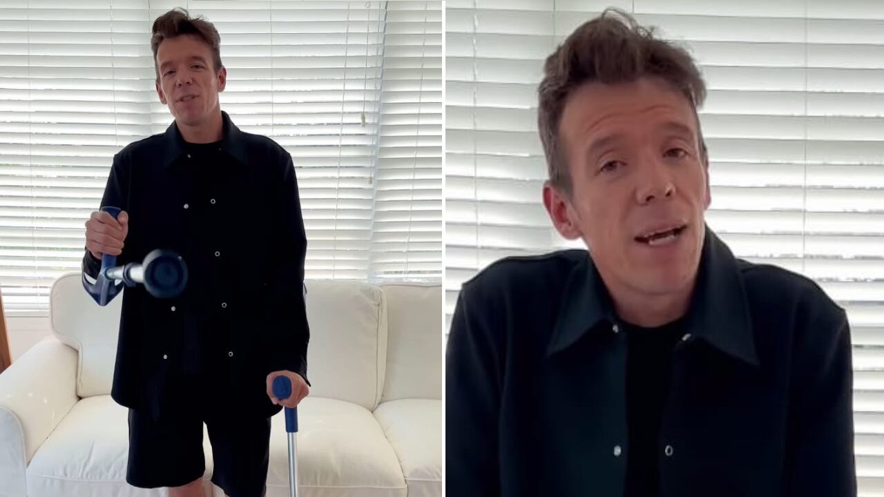 Rigoberto Urán está en muletas tras la fractura en la cadera que sufrió en la sexta etapa