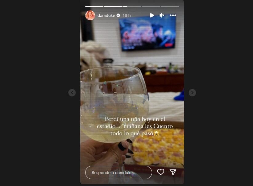 La creadora de contenido estuvo en el estadio y vivió momentos de pánico