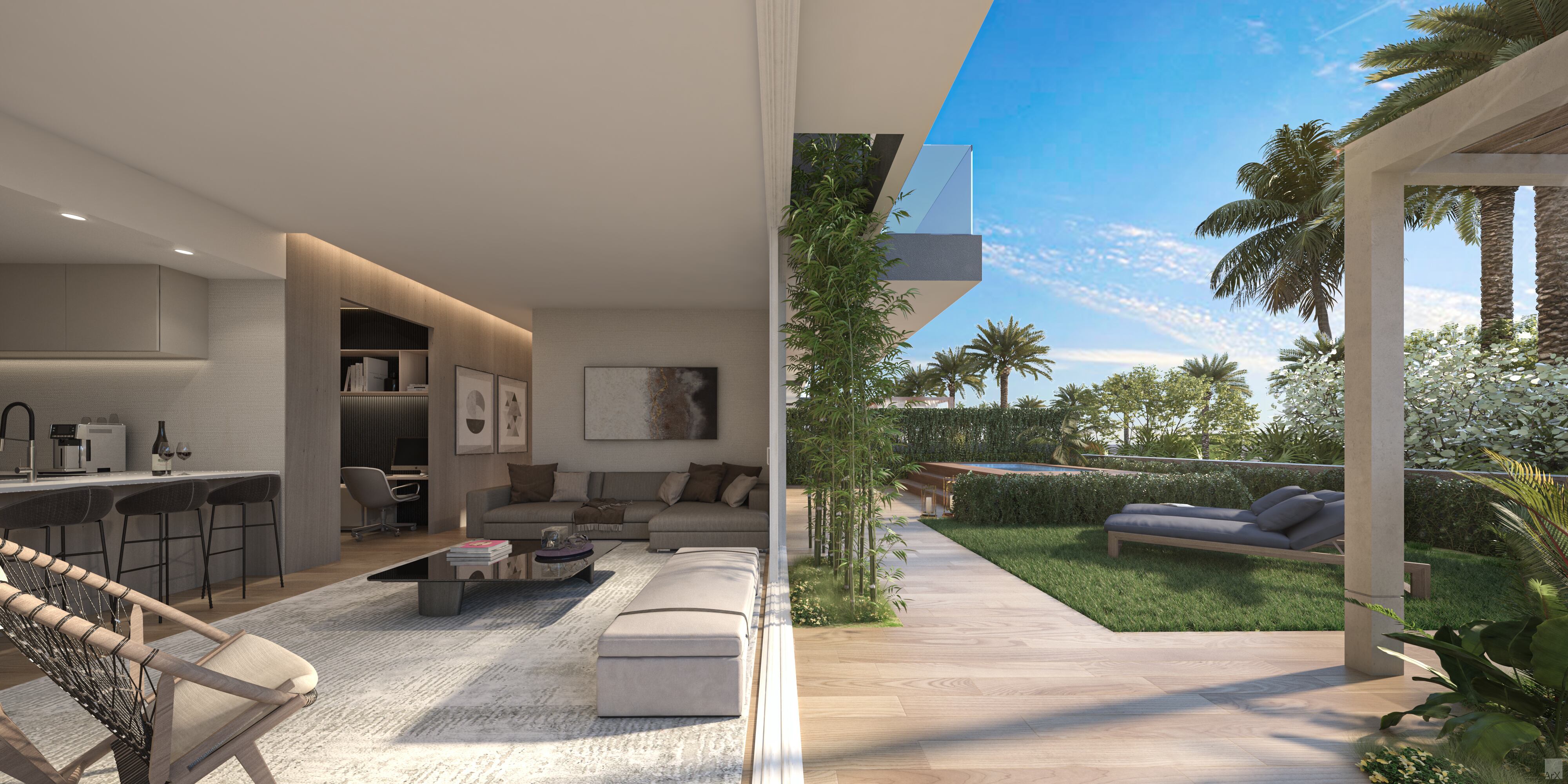 morros park está ubicado en un parque, rodeado de naturaleza.