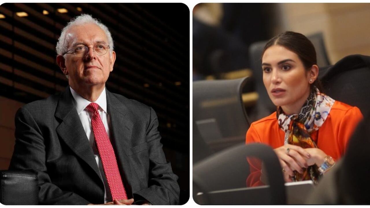 El ministro de Hacienda José Antonio Ocampo y la representante Saray Robayo.