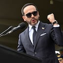 ABelardo de la Espriella presidente de Colombia toma de Mando de los comandantes del Ejército, la fuerza aérea, Armada Nacional y Policía Nacional. Reconocimiento de tropas en la Escuela Militar José María Córdoba.
