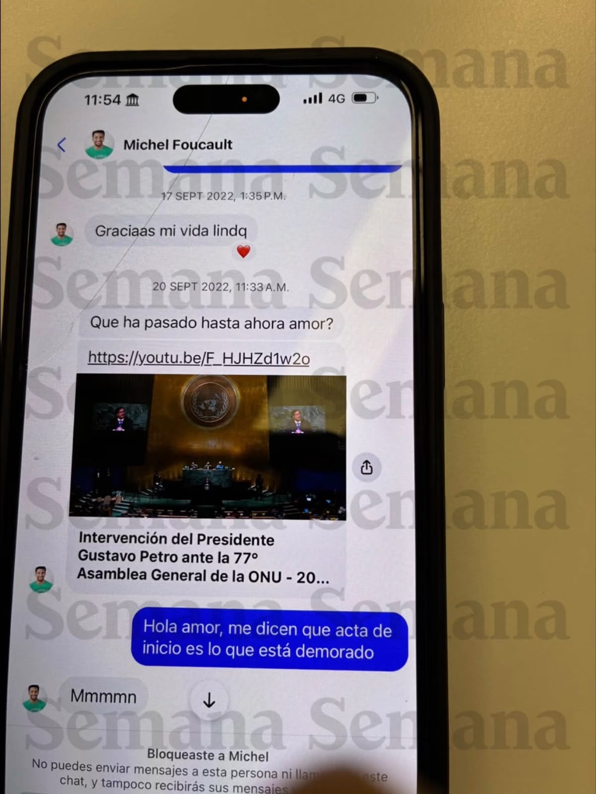 Chats Gustavo Petro y Deicy Jiménez
