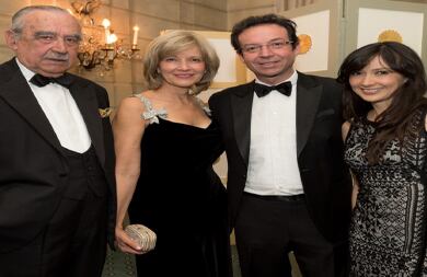 Vicente Casas, Nohra Puyana de Pastrana, Vicente Casas Jr. y Vanessa Cuervo.