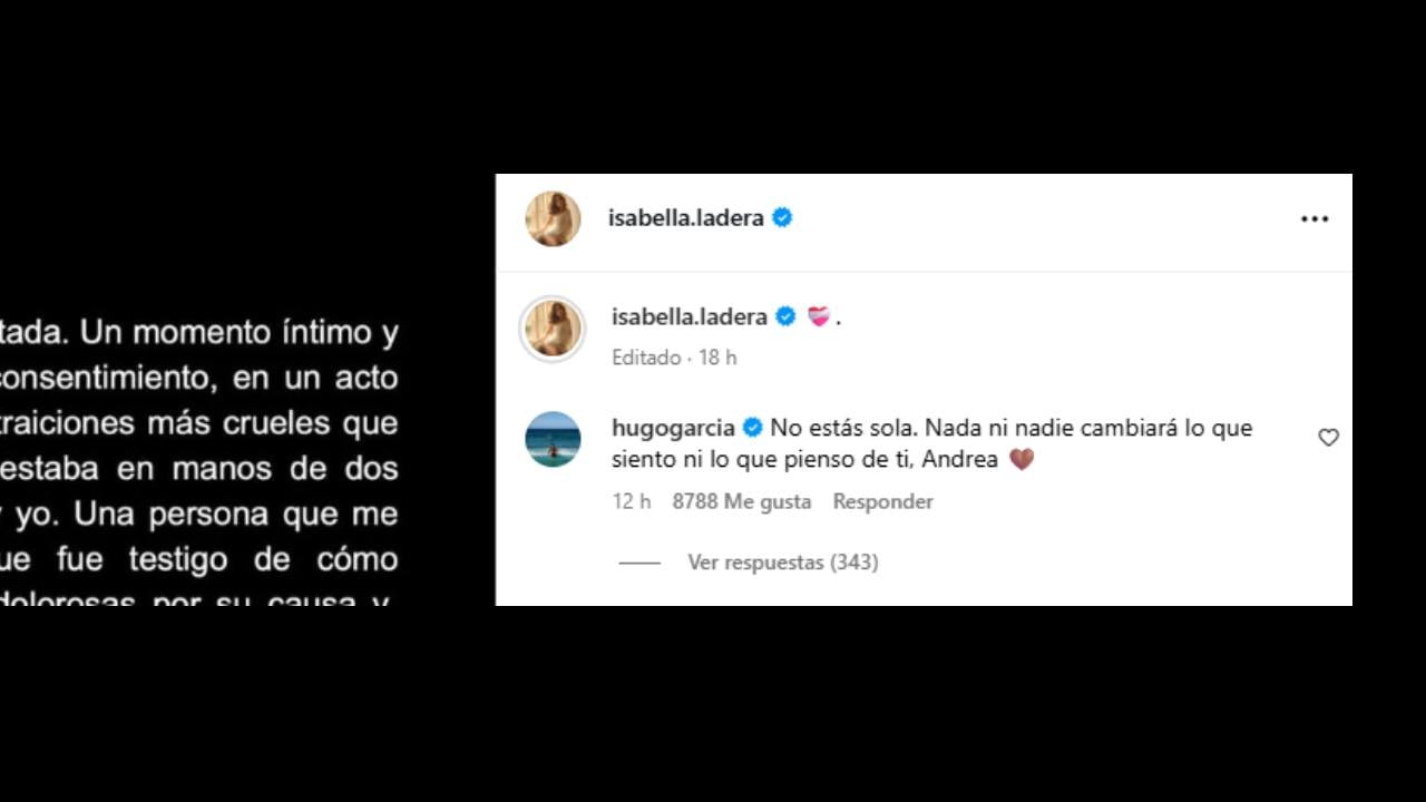 Novio de Isabella Ladera reaccionó.