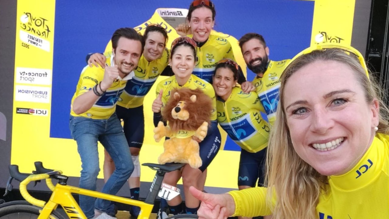 Paula Patiño, Movistar Team en el Tour de Francia 2022. Foto: Prensa Movistar Team.