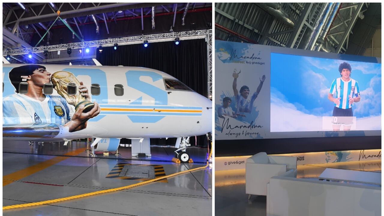 A través de inteligencia artificial, la agencia creativa argentina Genosha logró recrear el avatar de la leyenda del fútbol mundial que interactúa y contesta preguntas de los asistentes dentro del Tango D10S, un avión que fue acondicionado para poder tener una experiencia interactiva con Diego Armando Maradona.