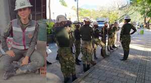 La subteniente Romero lidera un batallón de atención de desastres del Ejército.