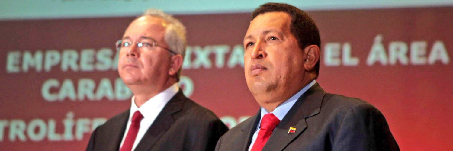 Rafael Ramírez junto a Hugo Chávez