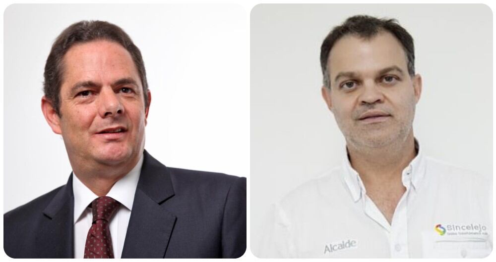 Germán Vargas Lleras y el alcalde, Andrés Gómez Martínez.