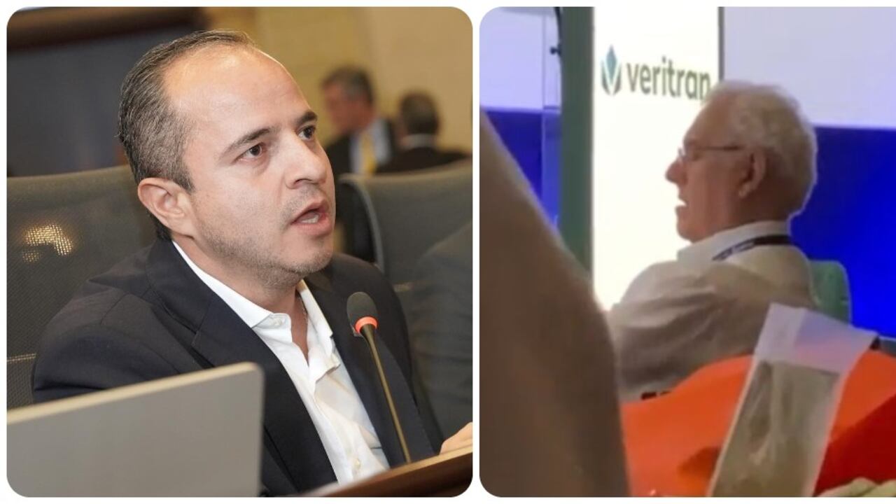 El congresista Juan Espinal captó al ministro de Hacienda dormido mientras hablaba Gustavo Petro.