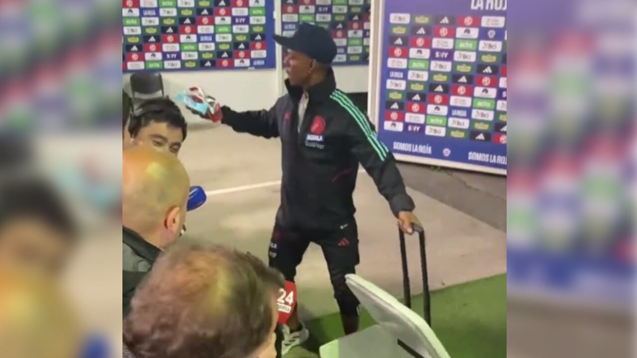 Amaral se fajó con los periodistas chilenos que cubrían el partido ante Colombia.