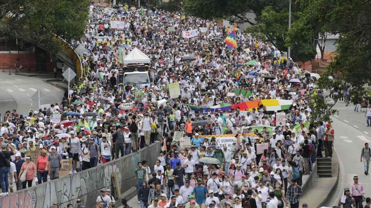 En Medellín marcharon más de 300.000 personas el pasado jueves 21 de noviembre.