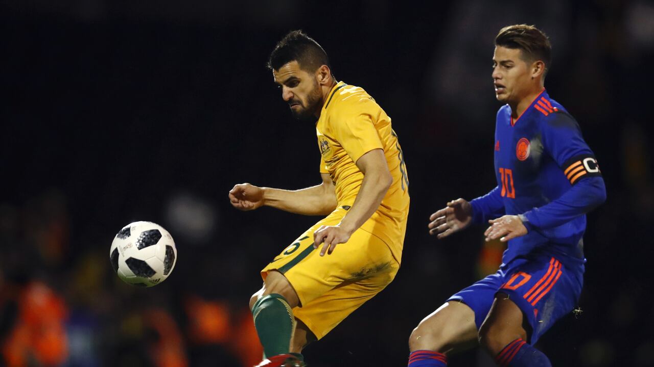 Australia y Colombia se enfrentaron en un amistoso el 18 de marzo de 2018