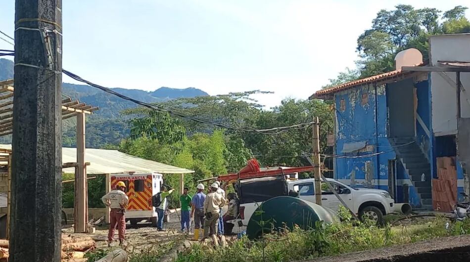 Sector de Amagá donde ocurrió la emergencia.