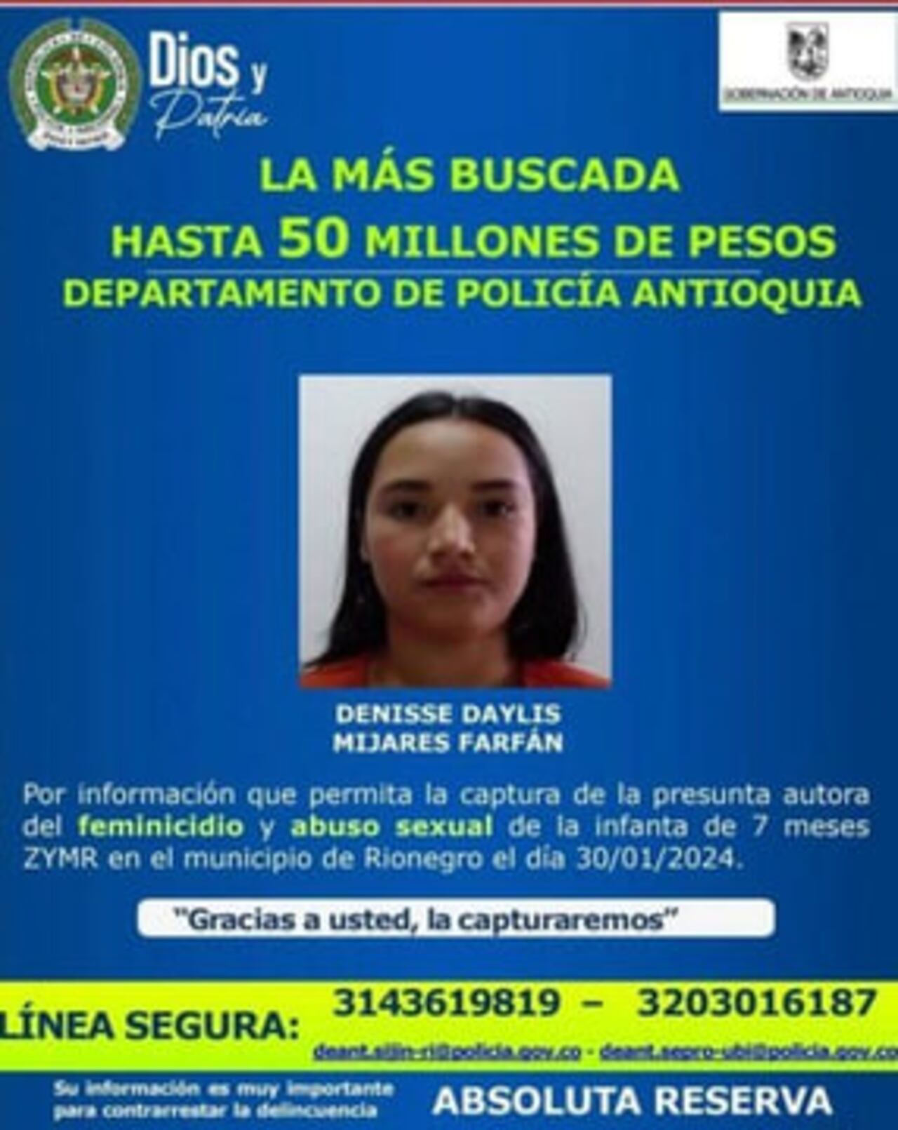 La mujer habría asesinado a un bebé de 7 meses de nacido