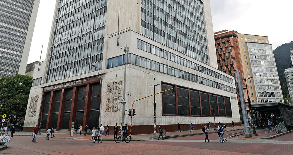 Edificio del Banco de la República, en Bogotá.