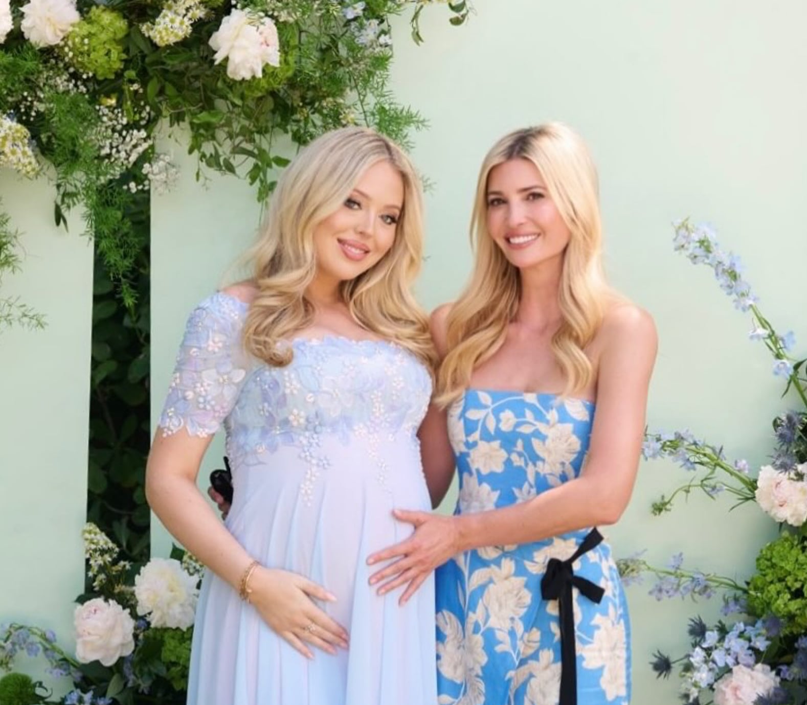 Ivanka Trump usó un exclusivo vestido de la marca colombiana Agua by Agua bendita durante el baby shower de su hermana menor Tiffany Trump