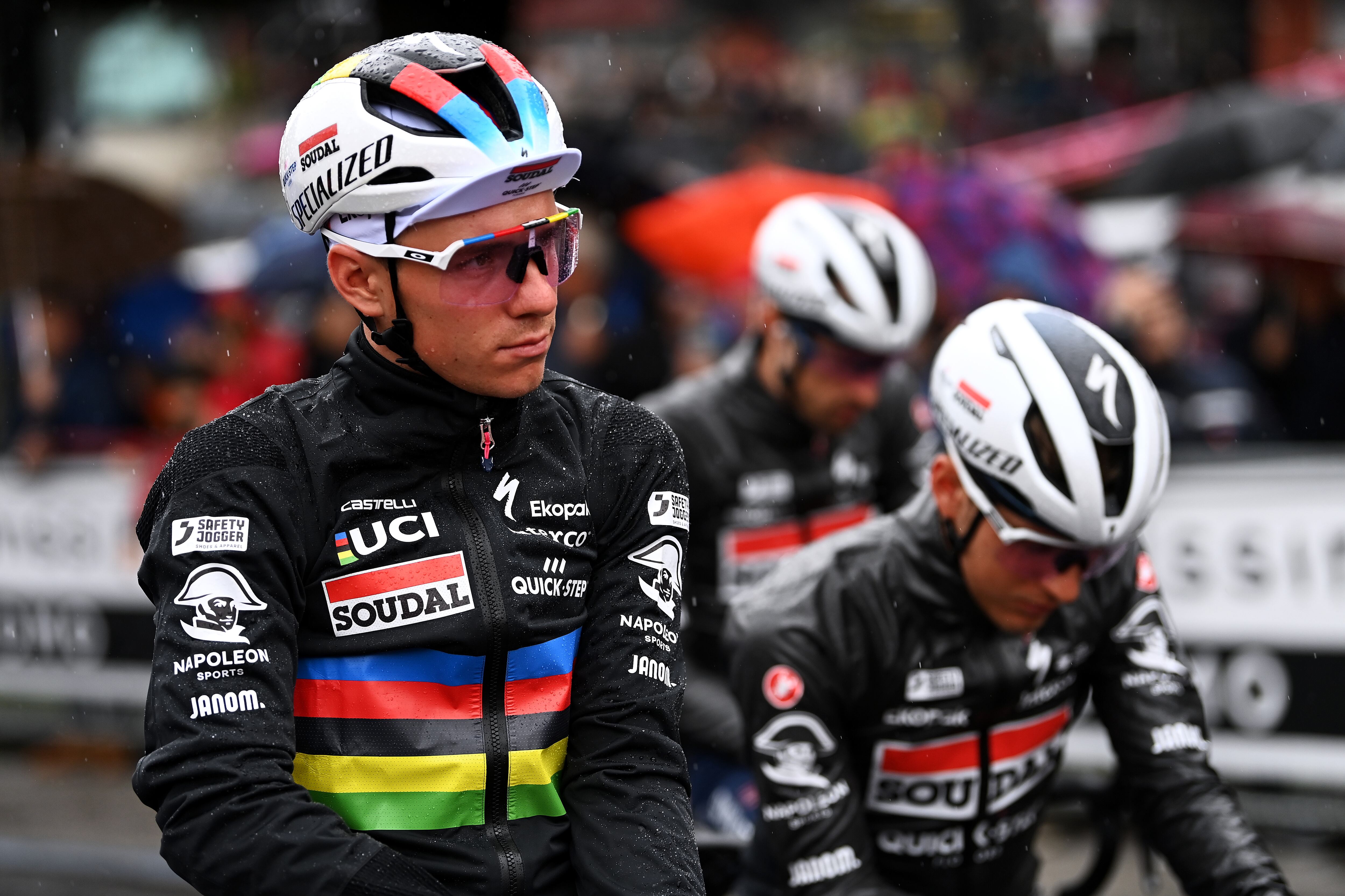 ATRIPALDA, ITALY - MAY 10: Remco Evenepoel of Belgium and Team Soudal - Quick Step prior to the 106th Giro d'Italia 2023 - Stage 5 a 171km stage from Atripalda to Salerno / #UCIWT / on May 10, 2023 in Atripalda, Italy. (Photo by Tim de Waele/Getty Images)