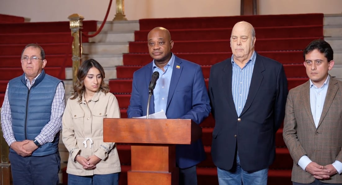 El canciller Luis Gilberto Murillo, este domingo, en Bogotá.