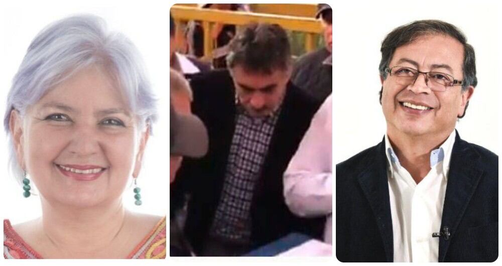 Gloria Flórez, Carlos Manuel Pinto y Gustavo Petro.