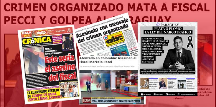Continúan en la investigación del crimen organizado contra el fiscal Marcelo Pecci, de la que se oferta una recompensa de hasta 2 mil millones de pesos.