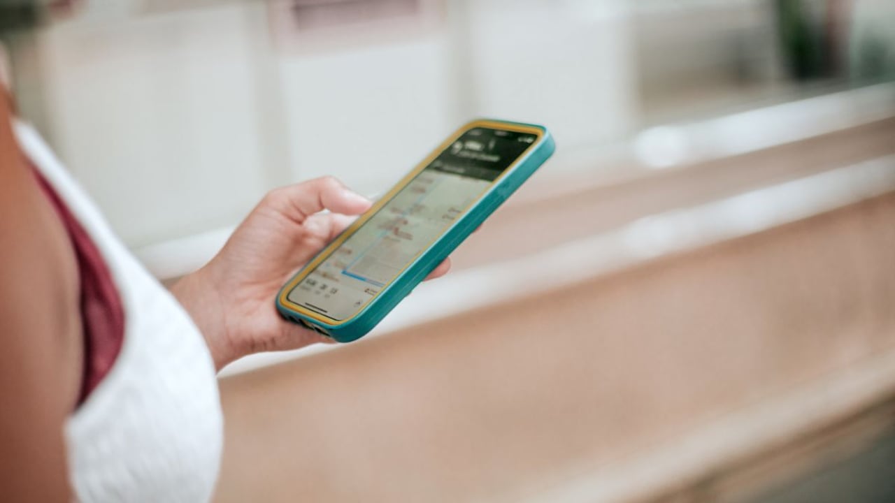 Celular para medir distancias.