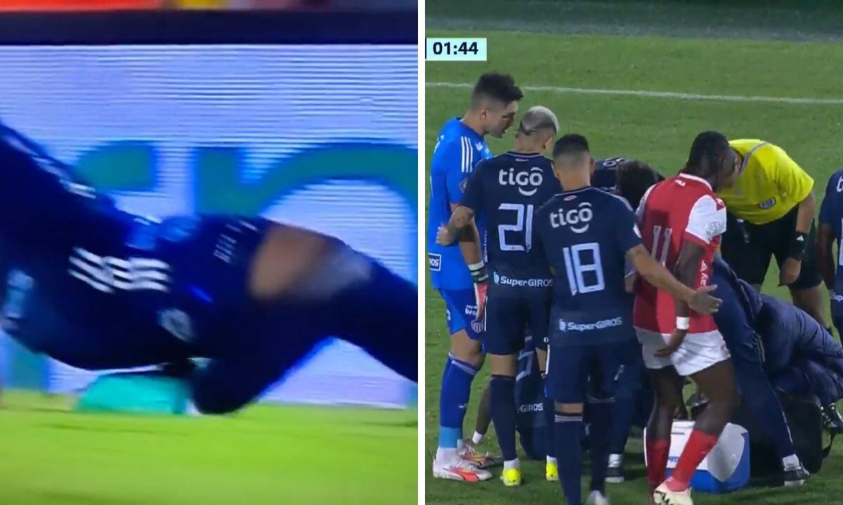 Jugador del Junior sale gravemente lesionado.