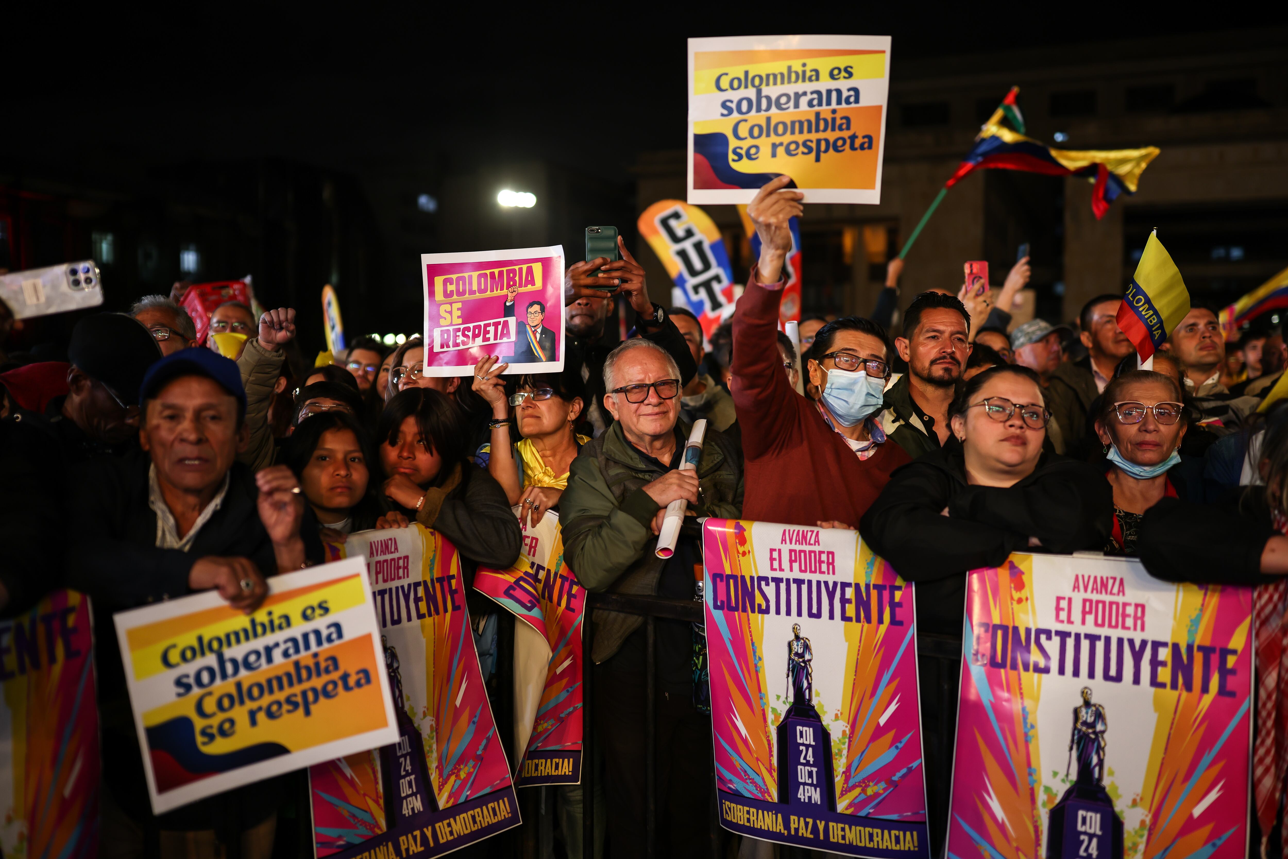Presidente Gustavo Petro en la Plaza de Bolívar.