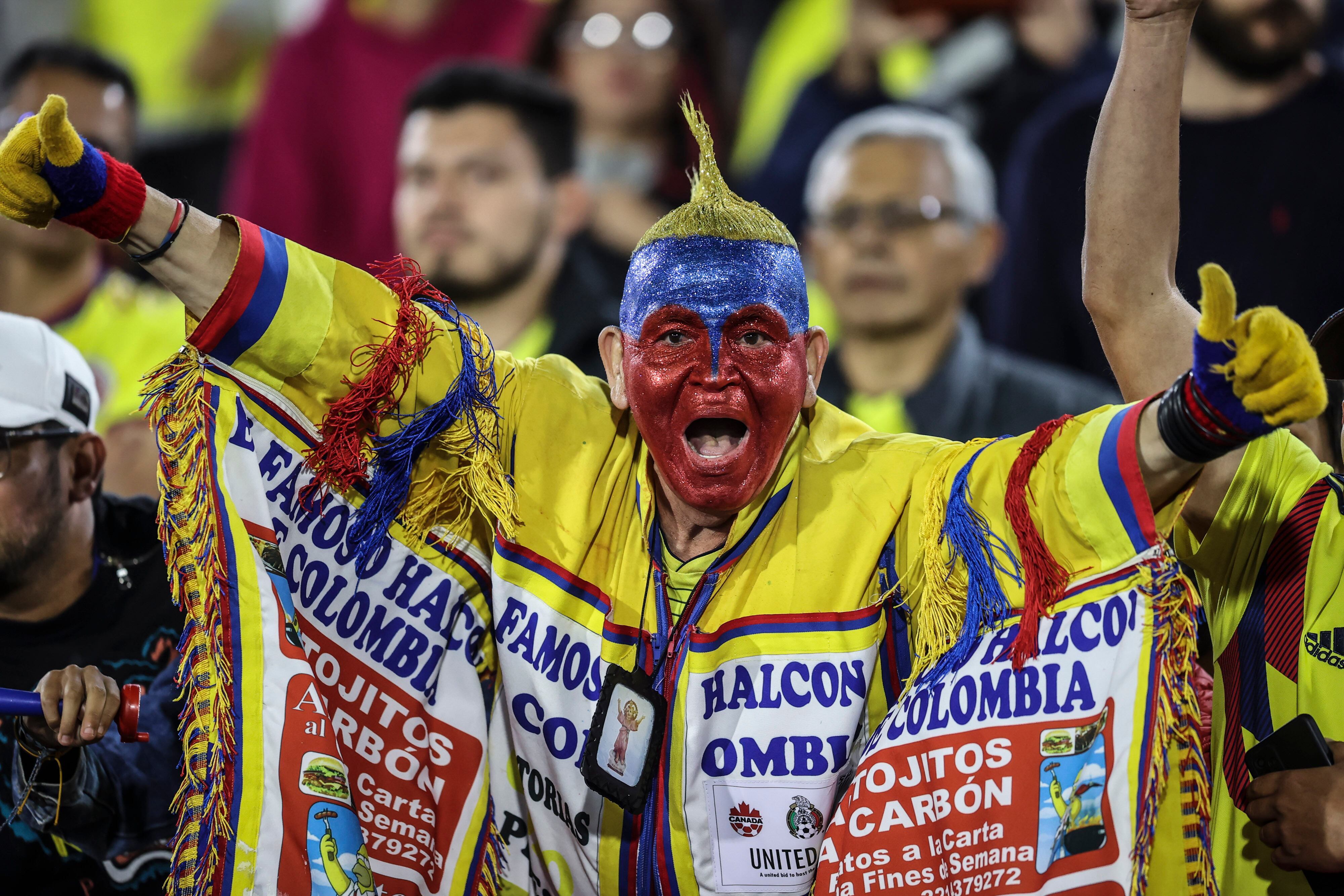 Aficionados de la Selección Colombia Sub-20 en Bogotá.
