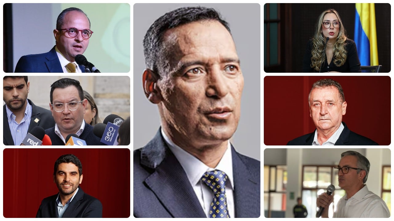 El ministro de Defensa, Pedro Sánchez, y algunos de los congresistas que promoverán la moción de censura en su contra.