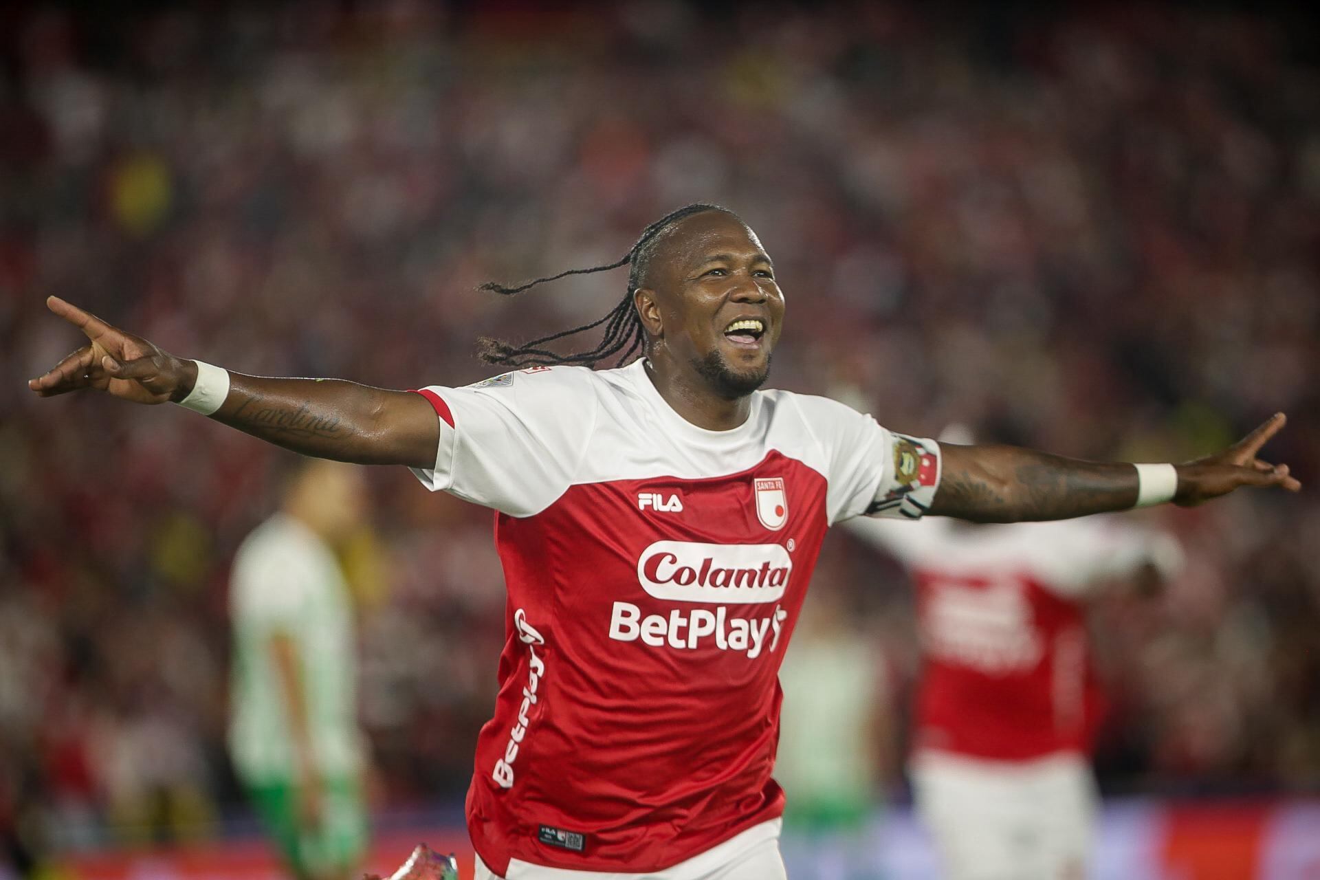 Rodallega se reportó con gol en el Santa Fe vs. Nacional.