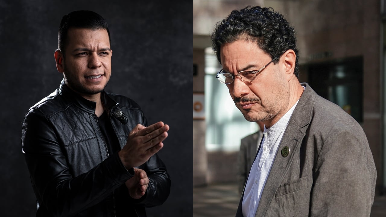 De izquierda a derecha: Jota Pe Hernández e Iván Cepeda.