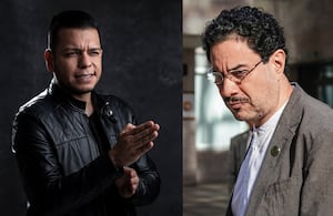 De izquierda a derecha: Jota Pe Hernández e Iván Cepeda.