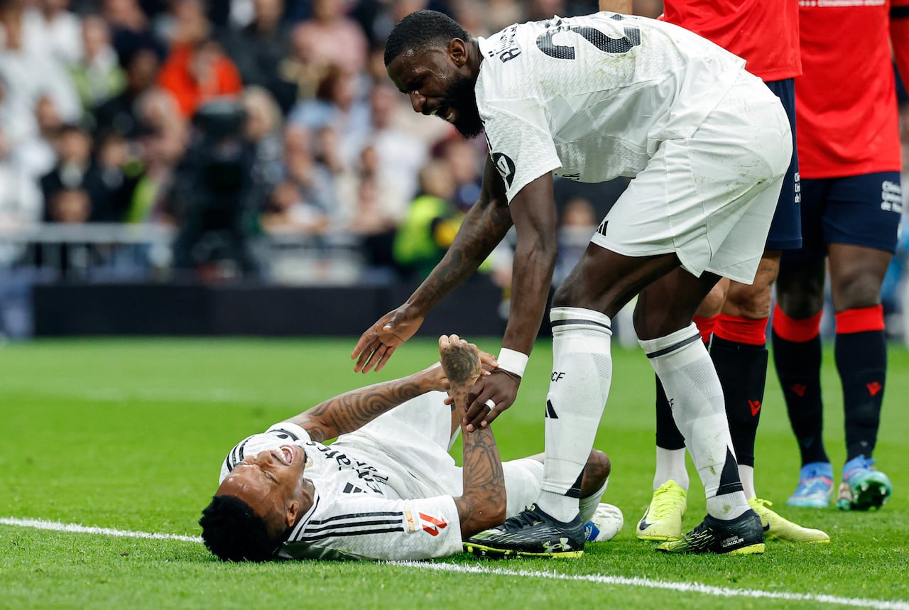 Militao sufrió una fuerte lesión al inicio del compromiso.